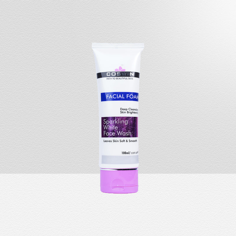 Sparkling white face wash